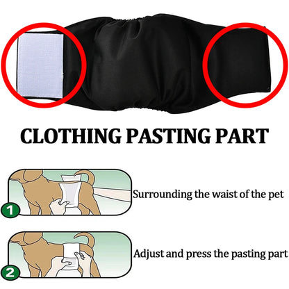 3PCS Reusable Male Dog Belly Bands – Washable Breathable Dog Diapers & Physiological Wraps for Puppies and Small Dogs.