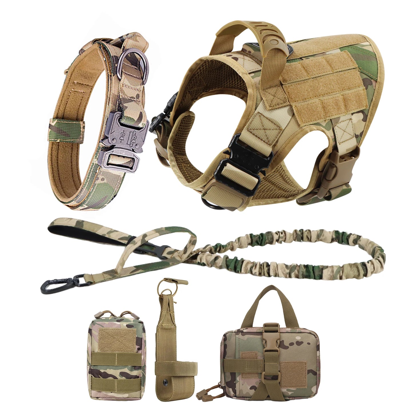 Large Dog Harness & Leash Set – Training Walking Vest with Collar for Medium & Large Dogs.