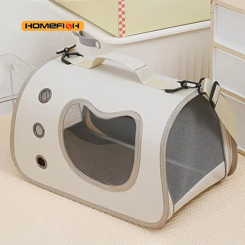 Portable Pet Carrier Bag – Foldable Breathable Shoulder Travel Bag for Small Dogs, Cats & Kittens Outdoor Use.
