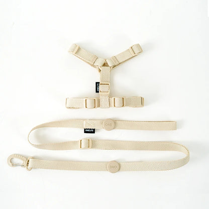 Adjustable Macaron-Color Dog Harness Set – Reflective Collar & Leash for Small Dogs, Puppies & Cats, Comfortable Pet Walking Accessories.