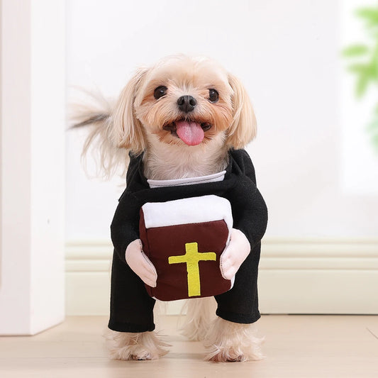 Halloween Pet Cosplay Costume – Funny Jesus Dress-Up Party Outfit for Small & Medium Dogs, Cats, Yorkies & Chihuahuas.