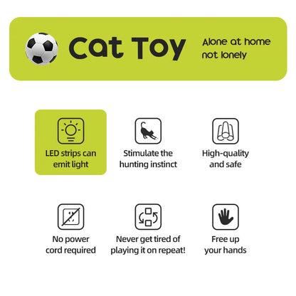 Electric Interactive Cat Soccer Toy – Smart Motion Sensor Rolling Ball Football Game for Indoor Cats & Kittens, Fun Self-Play Exercise Toy.