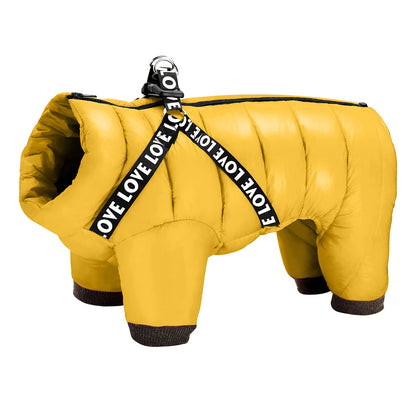 Winter Dog Jacket Jumpsuit – Super Warm Waterproof Coat for Small, Medium & Large Dogs, Perfect for French Bulldogs and Cold Weather Wear.