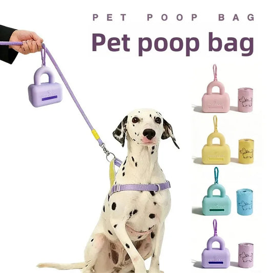 Portable Pet Waste Bag Holder – Silicone Dog Poop Bag Dispenser for Outdoor Walking & Easy Waste Collection Cleaning Supplies.