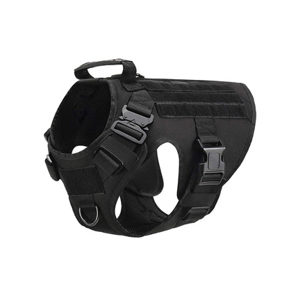 Tactical Dog Harness Set – MOLLE Vest with Collar & Leash, Training & Walking Gear for Medium & Large Dogs like German Shepherds.