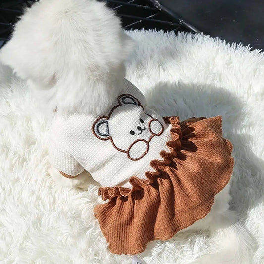 Soft Pet Shirt – Lightweight Spring & Summer T-Shirt & Skirt Outfit for Small to Medium Dogs & Cats, Cute Daily Wear Clothing.