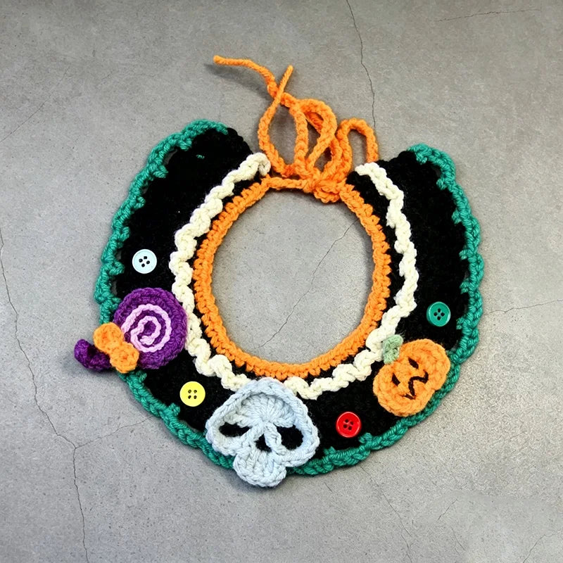 Halloween Pet Bandana Collar – Festive Holiday Scarf Bib for Dogs, Puppies & Cats.