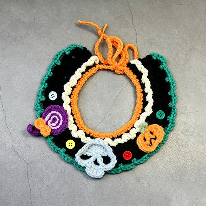 Halloween Pet Bandana Collar – Festive Holiday Scarf Bib for Dogs, Puppies & Cats.