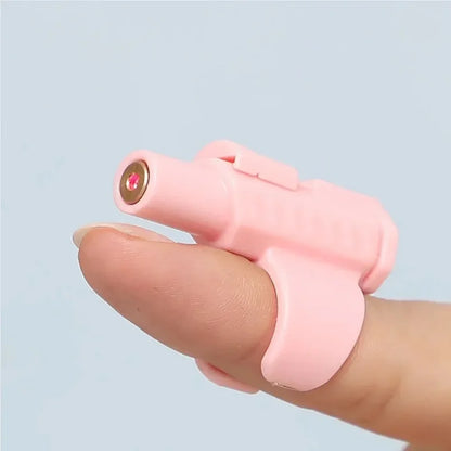Portable Mini Laser Cat Toy – Wearable Finger Sleeve Design, Automatic Interactive Pet Teaser Pen for Safe Cat Play.