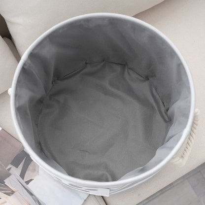 Striped Claw Round Dog Pet Toy Basket Clothes Storage Box with Handle Pet Supplies