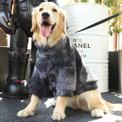 HOOPET Winter Dog Jacket – Thick Lambswool Coat, Windproof Outerwear for Medium to Large Dogs, Sizes 3XL-7XL.