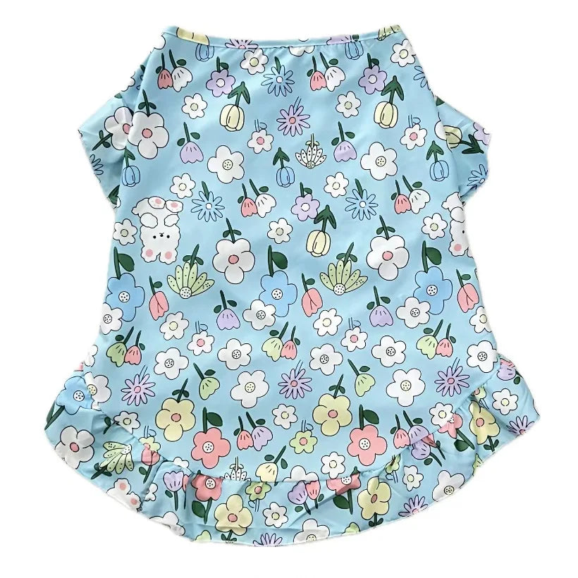Summer Cooling Dog Dress – Cute Princess Vest Outfit for Medium & Large Dogs, Lightweight Clothing.