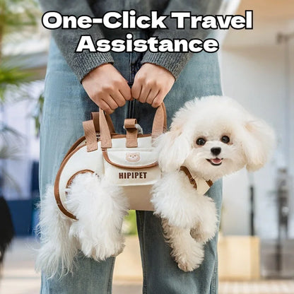 Portable Breathable Pet Backpack – Multifunctional Adjustable Dog & Cat Carrier with Built-In Traction Strap, Easy-to-Clean Travel Bag.