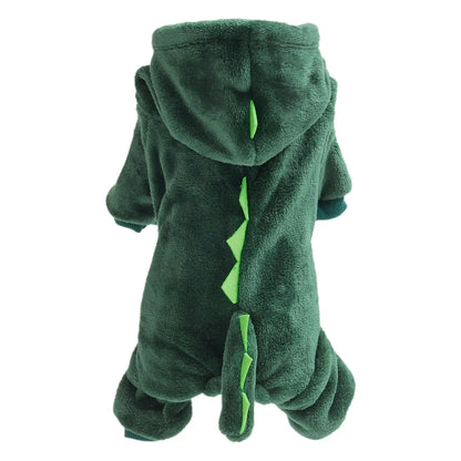 Dinosaur Pet Cosplay Hoodie – Soft Halloween Costume for Small & Medium Dogs, Cats & Puppies