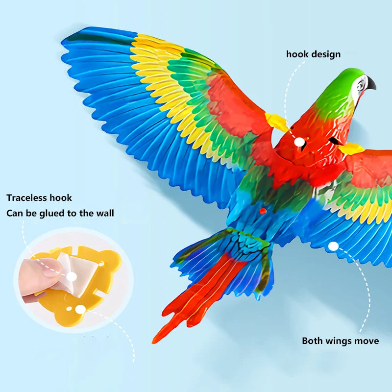 Simulation Bird Cat Toy – Interactive Hanging Door Teaser with Automatic Scratch Rope & Eagle Design for Fun Indoor Cat Play.
