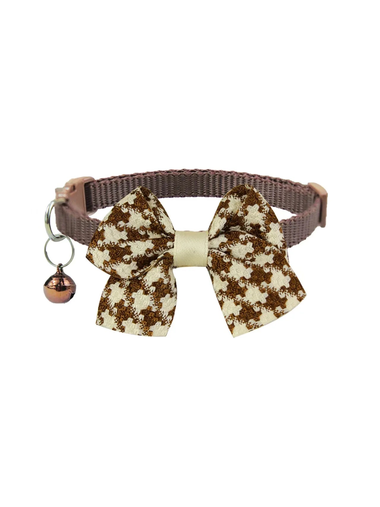 1/4PCS Winter Dog & Cat Collar Set – Adjustable Bowknot Collar with Bell and Safety Buckle for Puppies, Chihuahuas & Cats.