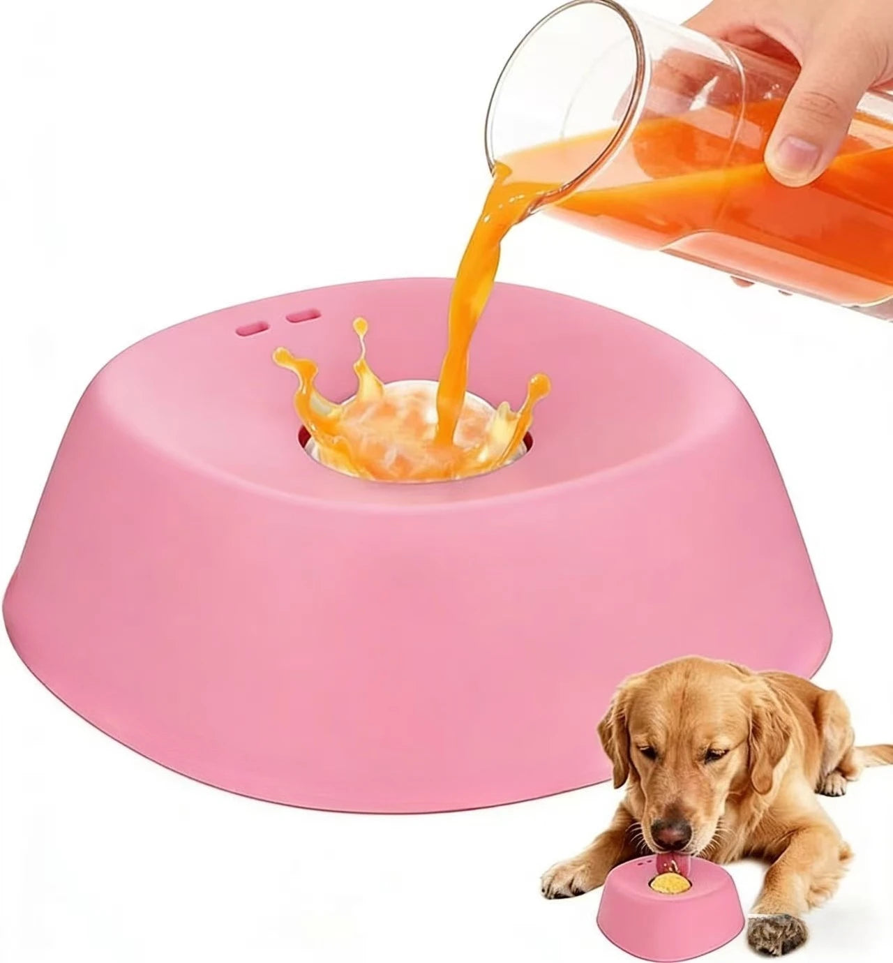 Anti-Choking Slow Feeder Dog Bowl – Non-Slip 3/4 Cup Lick Mat for Liquid Treats, Bone Broth & Yogurt, Interactive Pet Feeding Dish.