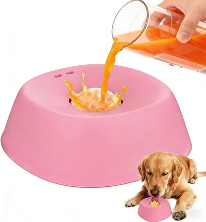 Anti-Choking Slow Feeder Dog Bowl – Non-Slip 3/4 Cup Lick Mat for Liquid Treats, Bone Broth & Yogurt, Interactive Pet Feeding Dish.