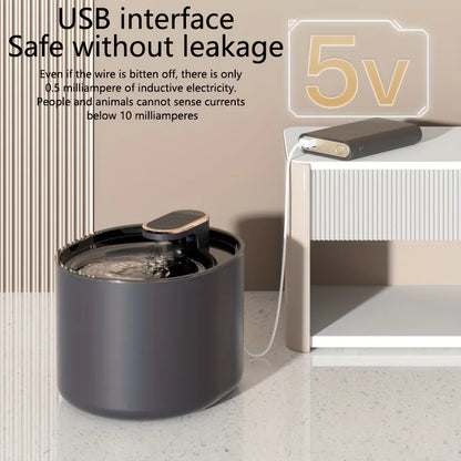 3L USB Pet Water Fountain – Silent Automatic Circulating Water Dispenser with Intelligent Filter for Cats & Dogs, Battery-Free Design.