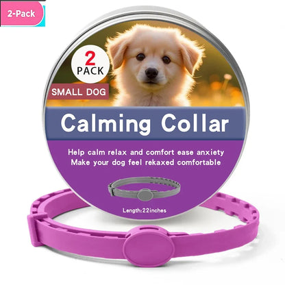 Calming Pet Collar – Anxiety Relief Retractable Collar for Dogs & Cats, Adjustable 56/72cm Design for Puppies, Kittens & Large Dogs