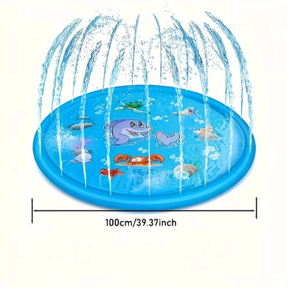 Heavy-Duty Outdoor Pet Bath Basin – Anti-Slip Dog Cooling Pool with Water Spray Function for Bathing, Splash Play & Ice Cooling Fun.