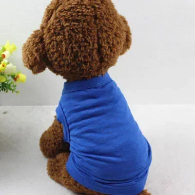 Pure Cotton Pet T-Shirt – Soft Lightweight Vest Shirt for Small, Medium & Large Dogs & Cats, Comfortable Everyday Clothing.