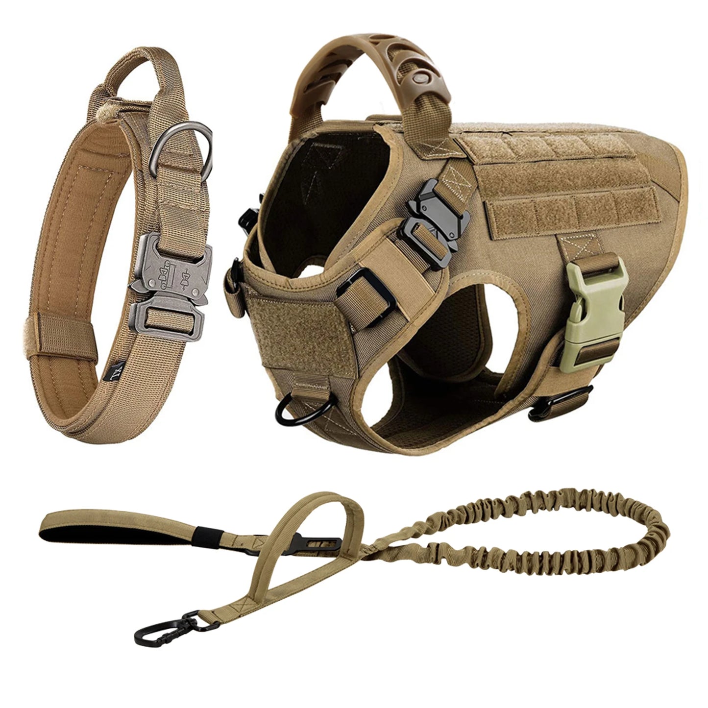 Large Dog Harness & Leash Set – Training Walking Vest with Collar for Medium & Large Dogs.