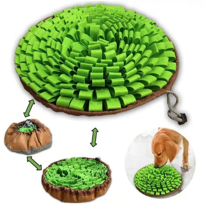 Pet Sniffing Mat – Interactive Dog Puzzle & Foraging Feeding Mat, Washable Foldable Training Toy for Dogs and Pets.