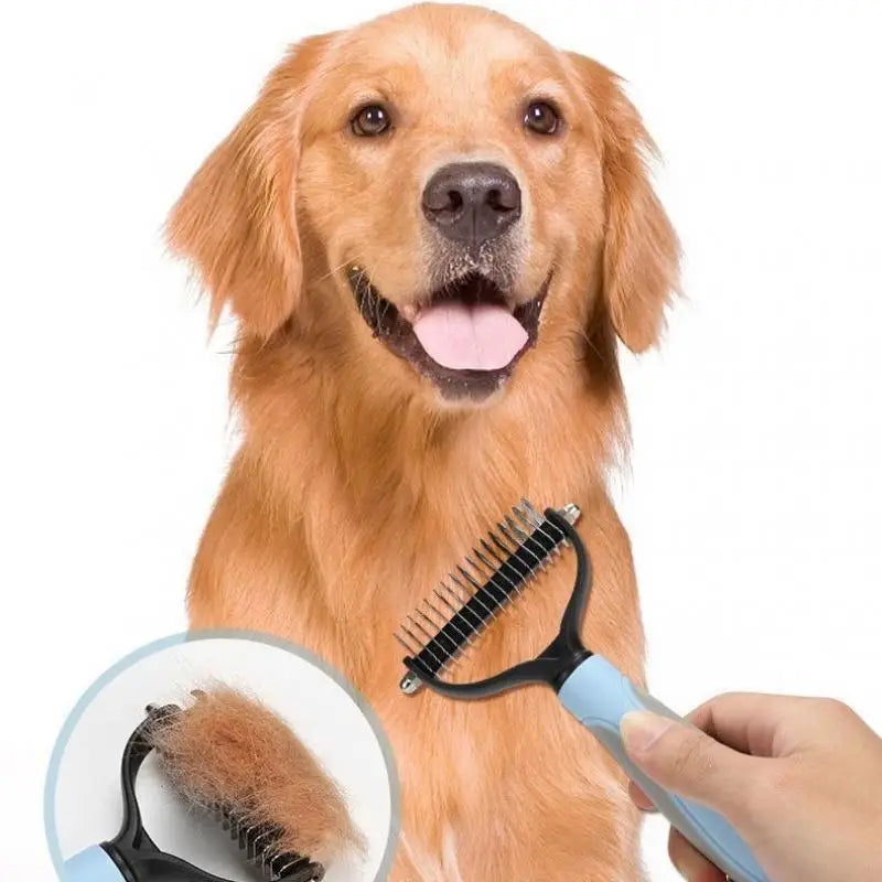 Professional Pet Grooming Comb – Dog & Cat Hair Removal Brush for Shedding, Fur Trimming & Puppy Grooming Care.