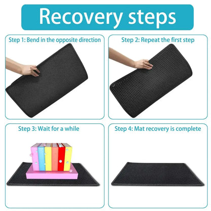 Cat Litter Mat With Gift Double Layer Waterproof Pet Litter Box Mat Non-slip Sand Cat Pad Washable Bed Mat Clean Pad Products.