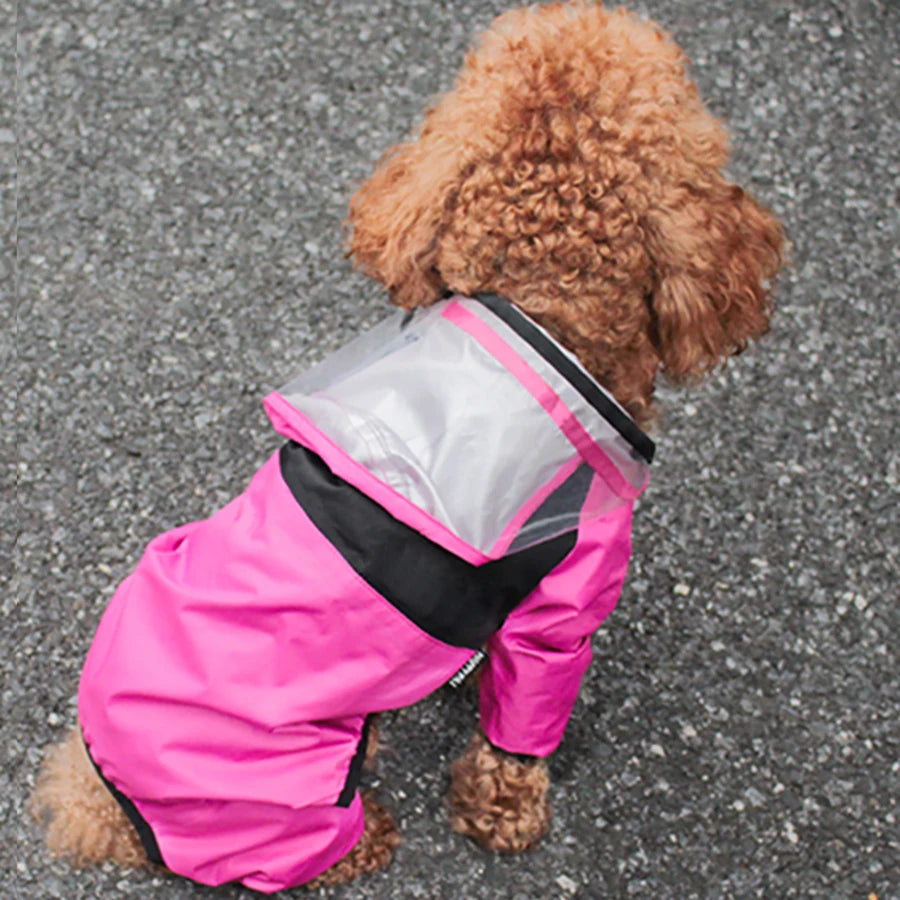 Waterproof Dog Raincoat Jumpsuit – Water-Resistant Pet Jacket with Hood for Small & Large Dogs, Outdoor Rain Protection Coat.