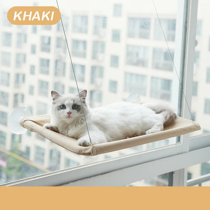 Pet Cat Hammock Aerial Hanging Cat Bed Cats Bed House Kitten Climbing Frame Sunny Window Seat Nest Bearing 20kg Pet Accessories.