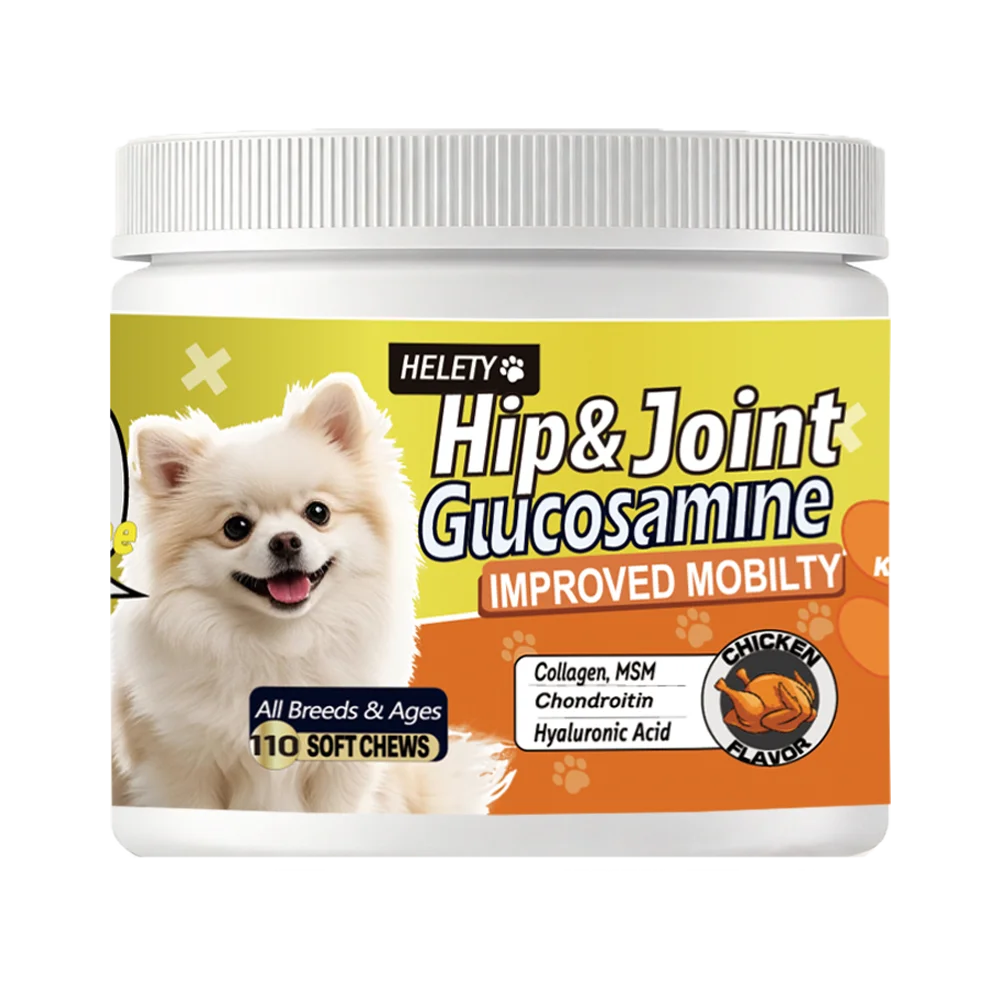 Dog Hip & Joint Supplement Chews – Glucosamine, Chondroitin, Omega-3, MSM & Green Lipped Mussel, 90 Flavored Chews for Small Dogs.