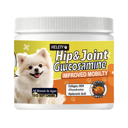 Dog Hip & Joint Supplement Chews – Glucosamine, Chondroitin, Omega-3, MSM & Green Lipped Mussel, 90 Flavored Chews for Small Dogs.
