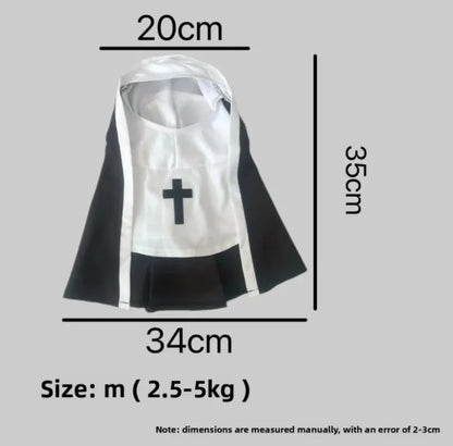 Funny Pet Costume Outfit – Cute Jesus Cosplay Dress-Up Clothes for Cats & Small to Medium Dogs, Perfect for Parties & Pet Photos.