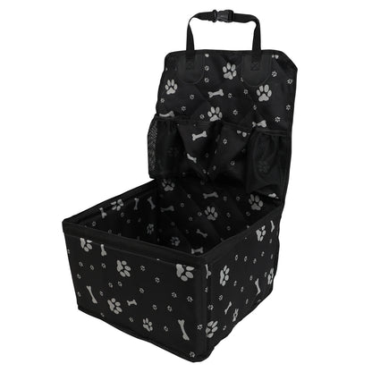 Pet Dog Car Seat with Storage Pockets – Universal Non-Slip Travel Seat Cover & Safety Carrier for Small and Medium Dogs.