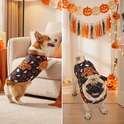Halloween Pet T-Shirt – Soft Breathable Sleeveless Shirt for Small Dogs, Puppies & Cats.