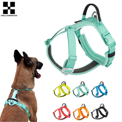 Adjustable Reflective No-Pull Pet Harness – Comfortable Nylon Dog Harness for Walking & Running Control for Small Dogs.