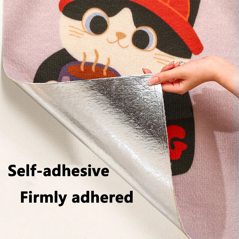 1PC Anti-Scratch Cat Mat – Cartoon Self-Adhesive Trimmable Carpet Pad for Furniture, Sofa & Wall Protection from Cat Scratching.