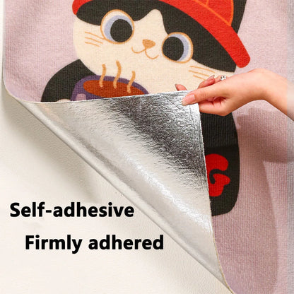 1PC Anti-Scratch Cat Mat – Cartoon Self-Adhesive Trimmable Carpet Pad for Furniture, Sofa & Wall Protection from Cat Scratching.