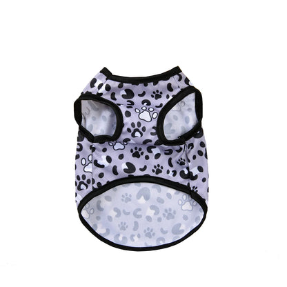 Leopard Print Pet Vest – Breathable Summer T-Shirt for Small Dogs & Cats, Stylish Puppy & Kitten Fashion Outfit.