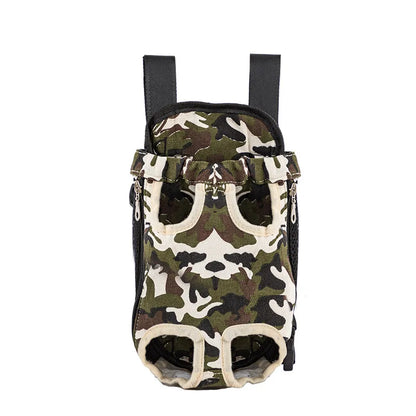 Camouflage Pet Carrier Backpack – Breathable Mesh Travel Bag with Shoulder Strap & Handle for Small Dogs & Cats Outdoor Adventures.
