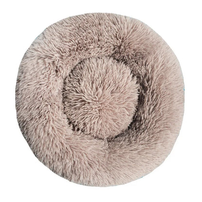 Round Plush Dog Bed – Winter Warm Washable Basket-Style Pet Bed for Small, Medium & Large Dogs & Cats, Soft Sofa-Style Sleeping Cushion.