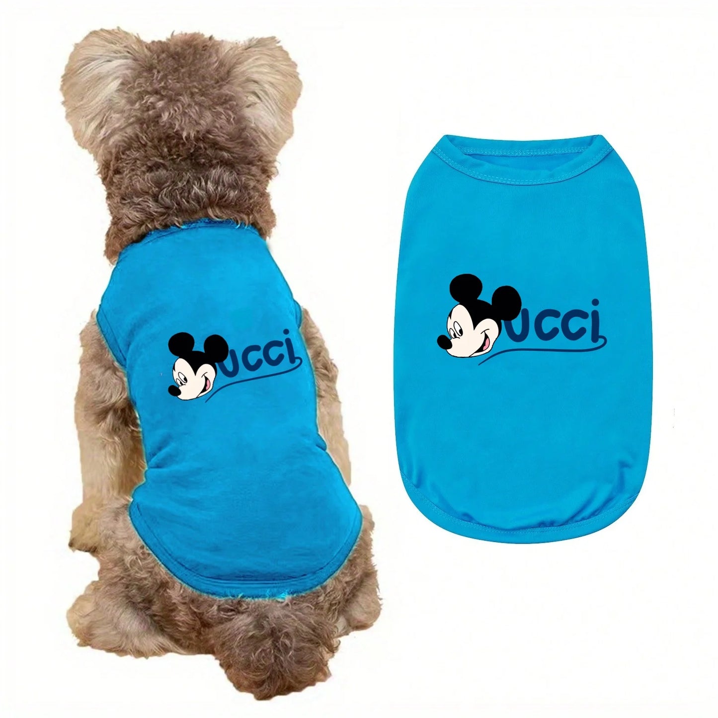 1PC Minimalist Print Pet Vest – Soft & Breathable Sleeveless T-Shirt for Dogs and Cats.