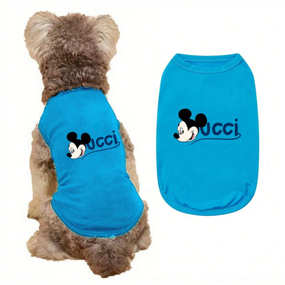 1PC Minimalist Print Pet Vest – Soft & Breathable Sleeveless T-Shirt for Dogs and Cats.