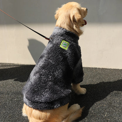 HOOPET Winter Dog Jacket – Thick Lambswool Coat, Windproof Outerwear for Medium to Large Dogs, Sizes 3XL-7XL.