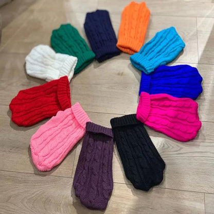 Knitted Dog Sweater – Warm Winter Pet Clothes for Chihuahuas, Yorkies, Puppies & Small to Medium Dogs.