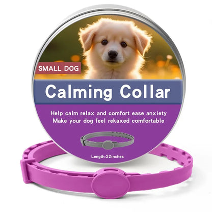 Calming Pet Collar – Anxiety Relief Retractable Collar for Dogs & Cats, Adjustable 56/72cm Design for Puppies, Kittens & Large Dogs