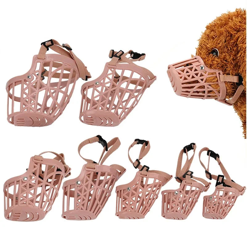 Adjustable Dog Muzzle – Breathable Safety Mouth Mask for Small, Medium & Large Dogs, Comfortable Pet Training Accessory.