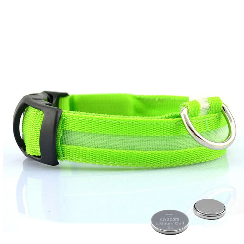 LED Dog Collar Light – USB Rechargeable Night Safety Anti-Lost Collar Accessory for Dogs & Puppies, Luminous Pet Walking Light.